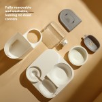 自动宠物喂食器厂家-新款2合1喂食饮水高架塑料