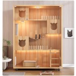 室内猫别墅厂家-超大号全实木双层柜