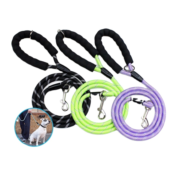 宠物牵引绳厂家-中小号夜间反光防窒息散步装备