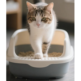 自动猫厕所厂家-高防溅大号半封闭20L