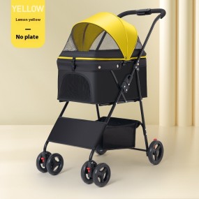 Pet Stroller Manufacturer - Luxury 4 Wheels Portable Folding Dog Trolley