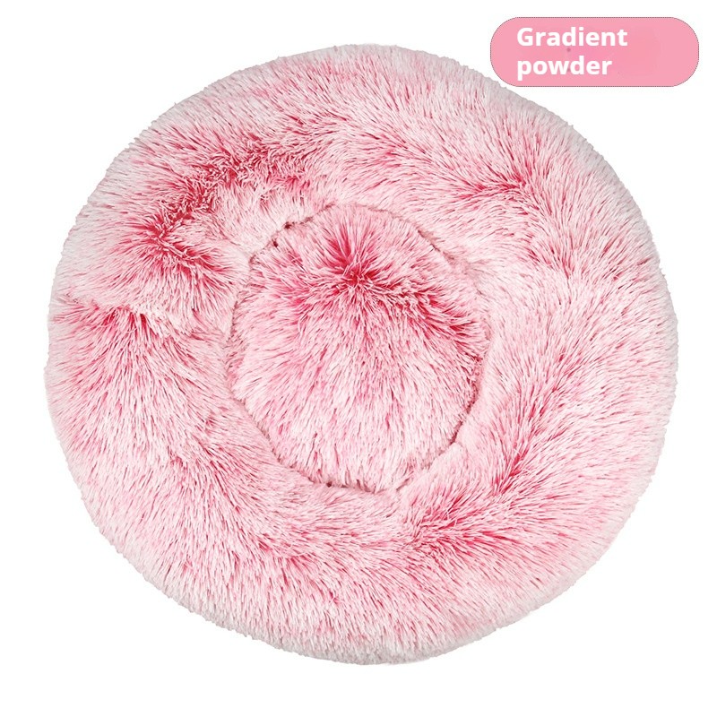 Pet Bed Supplier - Long Winter Warmth Enclosed Gradient Color Plush Heating
