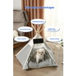 Pet Tent House Manufacturer - High Quality Luxury Portable Soft Canvas Solid Wood
