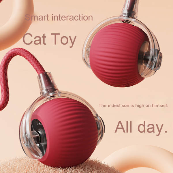 Cat Toy Supplier - Automatic Electric Jumping Ball Eco-Friendly Silicone Self-Stimulating