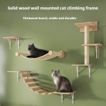 Cat Climbing Frame Supplier - Modern Luxury Solid Wood DIY Wall-mounted Novel Design