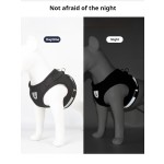 狗背带厂家-可调透气尼龙网眼反光背心牵引绳