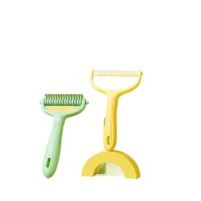 Pet Comb Supplier - Customizable Double-Hook Stainless Steel Non-Slip Comfortable Grip