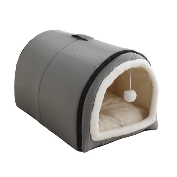 Pet Bed Factory - Customizable Thickened Warm Plush Cave Style Foldable Washable