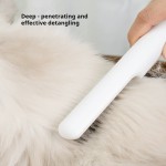 Pet Comb Supplier - Ergonomic Round Handle Stainless Steel ABS Knot Detangling