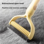 Pet Comb Supplier - Customizable Double-Hook Stainless Steel Non-Slip Comfortable Grip
