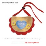 Pet Scarf Supplier - Christmas Birthday Style Elegant Floral Triangle Plush Material