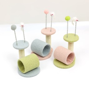 猫抓玩具厂家-热销双层剑麻材质木制玩具