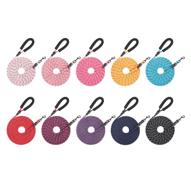 狗牵引绳厂家-热销轻量尼龙超长户外训练