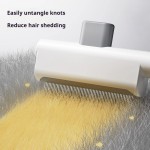 Pet Comb Manufacturer - Customizable Stainless Steel One-Button Knot Removal Rounded