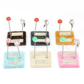 Cat Tree Manufacturer - Modern Double-Column Square Spring Wood Scratching Post