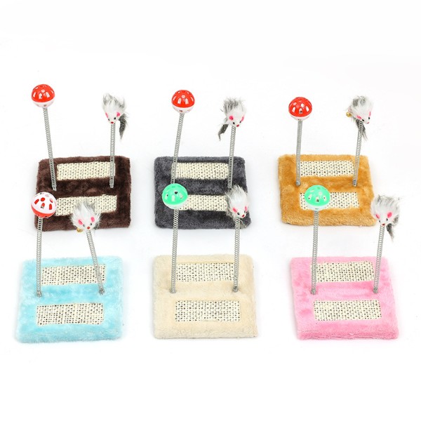 Cat Tree Manufacturer - Modern Double-Column Square Spring Wood Scratching Post