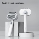 Pet Comb Supplier - One-Button Stainless Steel Cat-Claw-Inspired Arc Design