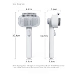 Pet Comb Supplier - One-Button Stainless Steel Cat-Claw-Inspired Arc Design