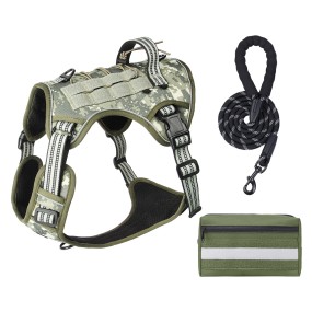 Dog Harness Supplier - PU Mesh Reflective Tactical Fashion Sport Pouches Compatible