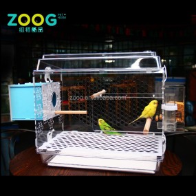 Pet Bird Cage Factory - Clear Acrylic Parrot Cage Design