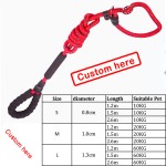 狗链牵引绳厂家-尼龙窒息项链霸王小古巴条纹印花