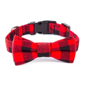 Dog Collar Supplier - High Quality Custom with Bow Tie Luxury Striped Soft