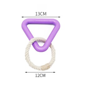 Pet Tug Toy Factory - New Eco-Friendly TPR Rubber Triangle Interactive Chew Rope