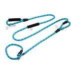 狗链牵引绳厂家-尼龙窒息项链霸王小古巴条纹印花