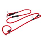 狗链牵引绳厂家-尼龙窒息项链霸王小古巴条纹印花