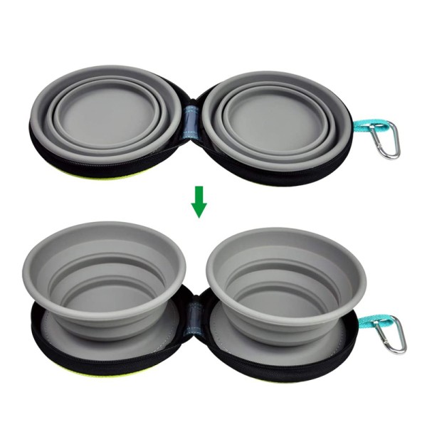 Pet Travel Bowls Manufacturer - Premium Eco-Friendly Foldable Double Silicone Food Bowls