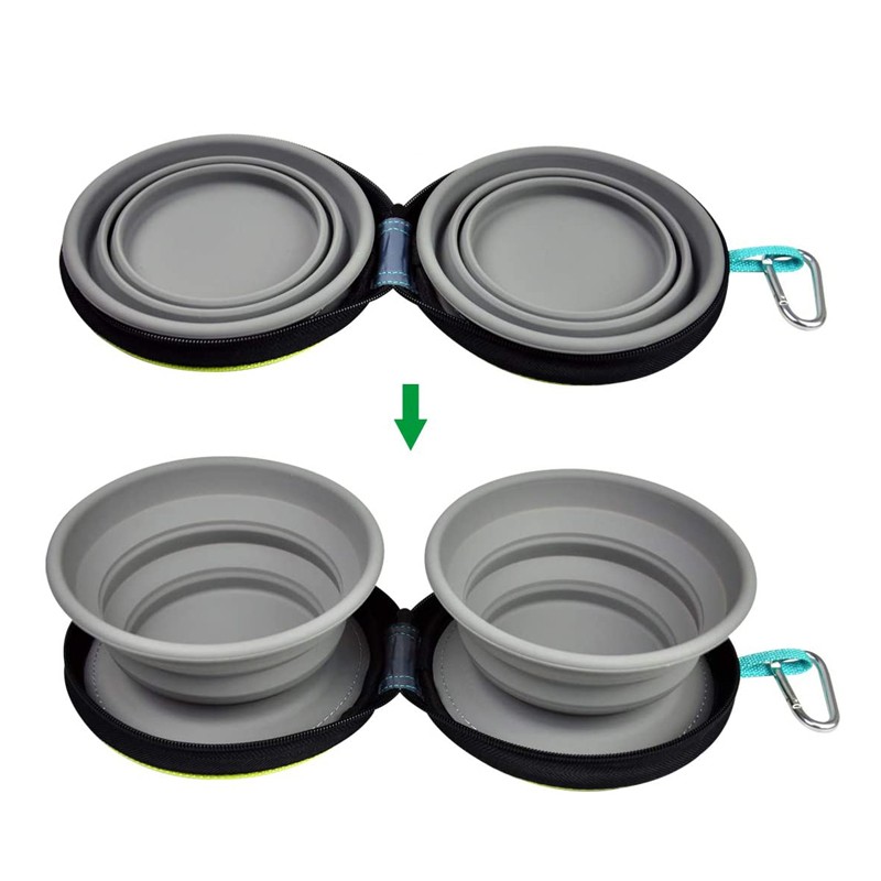 Pet Travel Bowls Manufacturer - Premium Eco-Friendly Foldable Double Silicone Food Bowls