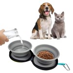 Pet Travel Bowls Manufacturer - Premium Eco-Friendly Foldable Double Silicone Food Bowls