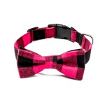 Dog Collar Supplier - High Quality Custom with Bow Tie Luxury Striped Soft