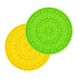 硅胶舔食垫厂家-环保蜂窝圆形带吸盘