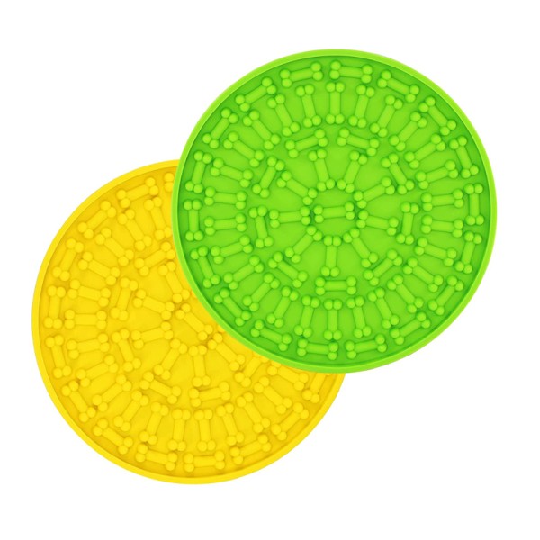 硅胶舔食垫厂家-环保蜂窝圆形带吸盘