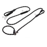 狗链牵引绳厂家-尼龙窒息项链霸王小古巴条纹印花