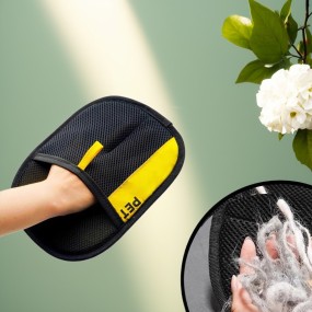 宠物毛刷厂家-耐用高密度齿手套功能猫狗用