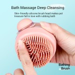 豪华宠物刷厂家-可折叠硅胶高效擦洗器猫狗用