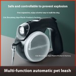 硅胶宠物牵引绳厂家-可充电3米柔软户外双拉伸缩