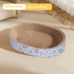 瓦楞纸猫抓板厂家-耐磨不掉屑爪盆一体