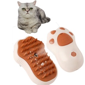 Cat Grooming Brush Factory - 3 in 1 Steamy Brush with Cleanser Massage Features