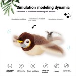 智能宠物玩具厂家-2025麻雀USB充电仿真动物叫声振动