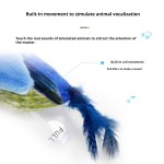 猫玩具厂家-环保自玩棉仿真薄荷毛绒鸟