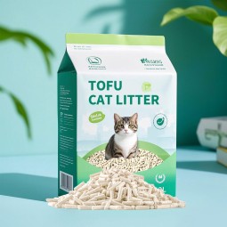 天然豆腐猫砂厂家-苹果柠檬味条型可食用植物可冲