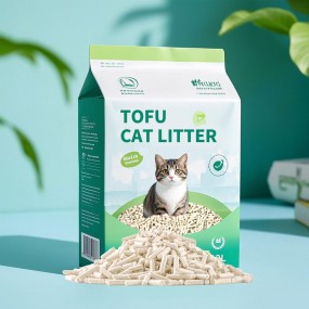 Natural Tofu Cat Litter Supplier - Apple Lemon Scent Strip Shape Edible Plant Flushable
