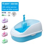 猫厕所箱厂家-热销塑料流沙高品质大空间半封闭