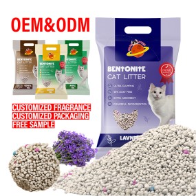 环保猫砂厂家-OEM ODM低尘1-3mm球型强结团