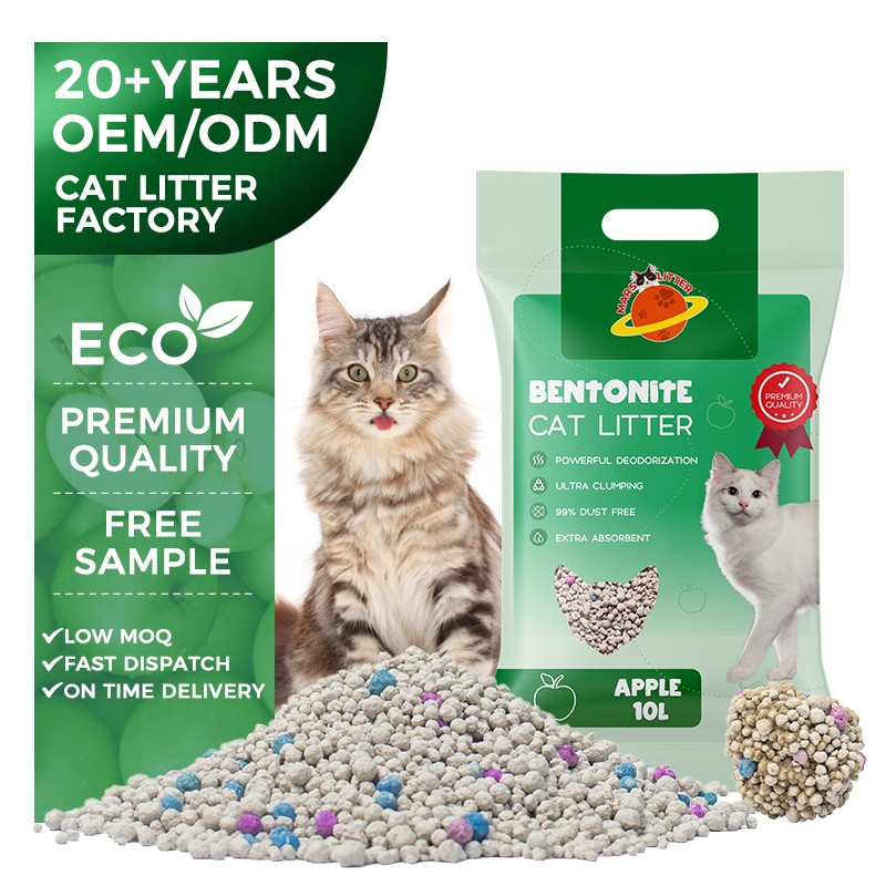 猫砂厂家-OEM低尘强结团球型ARENA PARA GATOS
