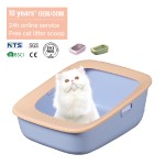 猫砂盆厂家-批发环保高边防溅塑料猫砂盆