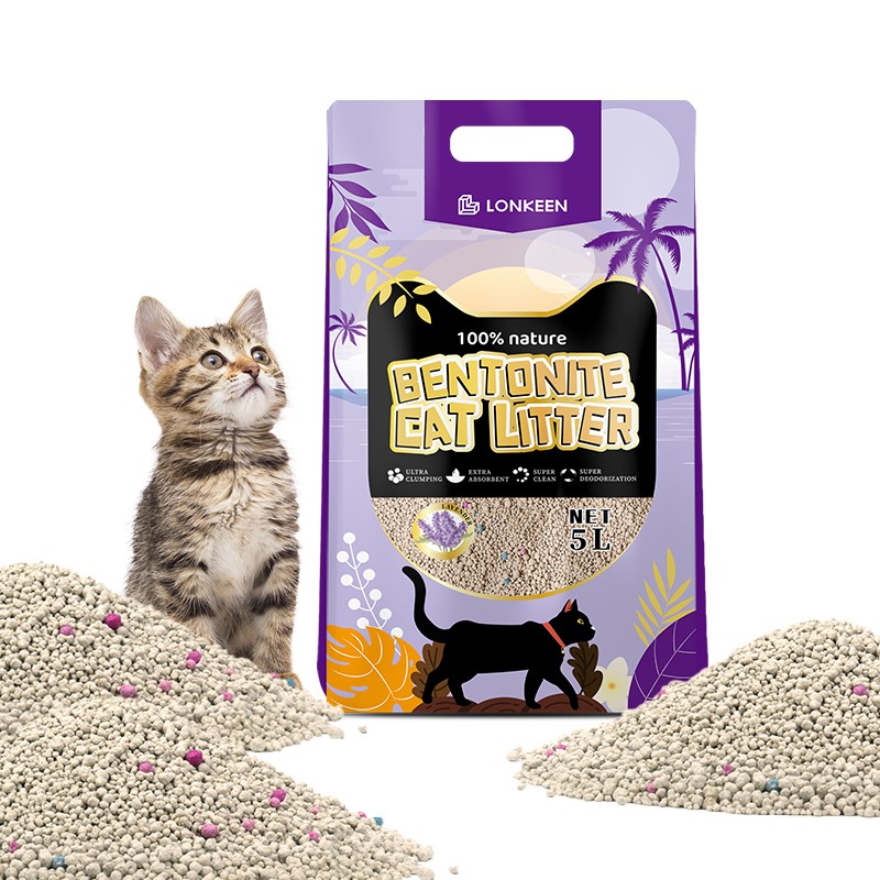 天然猫砂厂家-批发可定制膨润土粘土彩色球型强结团